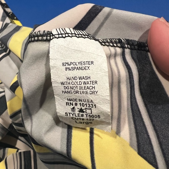 VGT 90s Y2K Charlotte Russe Size Large Yellow Black Halter Top with Waist Belt - Picture 6 of 6